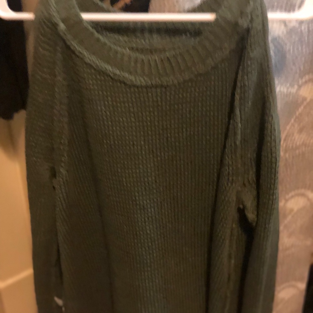 Cold shoulder sweater